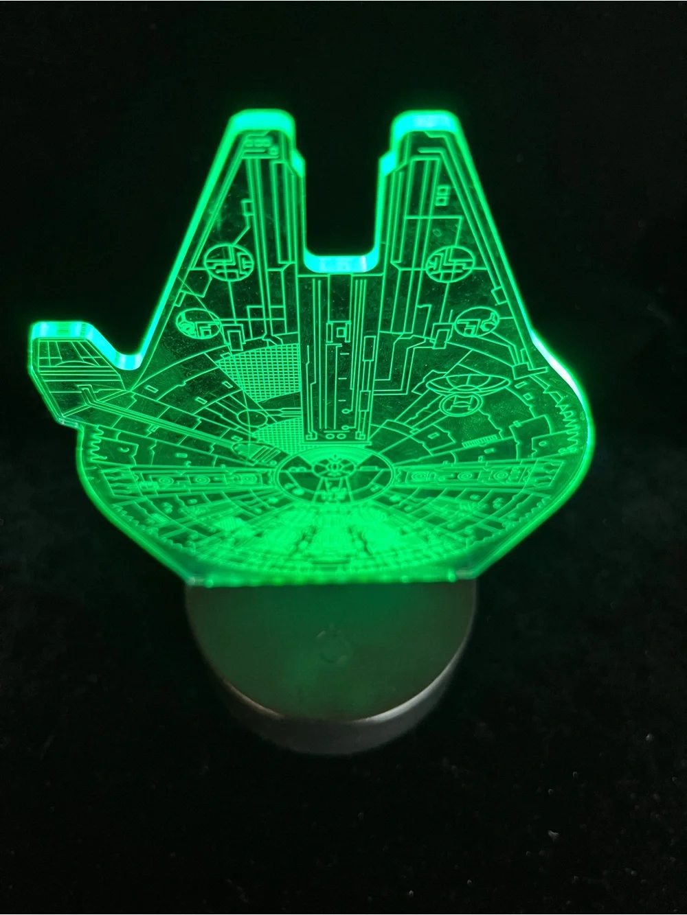 Star Wars Millennium Falcon Beautiful Glowing 7 Colors LED Night Light Lamp
